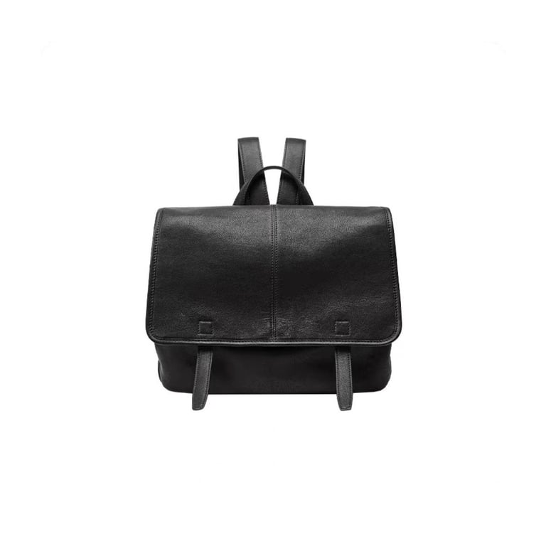 Vegetable-Tanned Leather Messenger Backpack | Convertible Design thumbnail 2