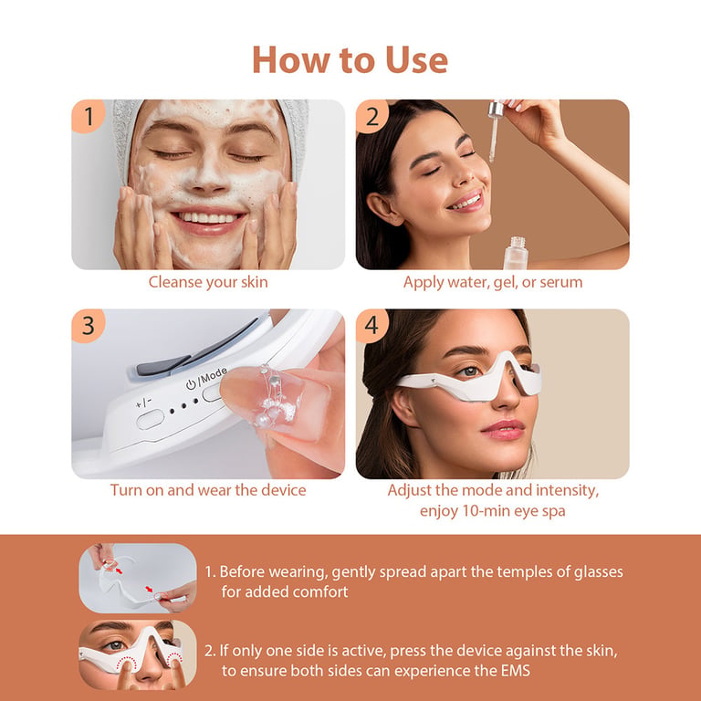 Red Light Therapy Eye Massager Glasses | Fatigue & Dark Circle Relief thumbnail 16