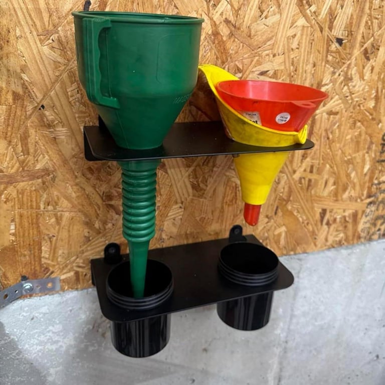 Wall-Mounted Funnel Paint Bottle Storage Rack | Home & Kitchen Organization thumbnail 5
