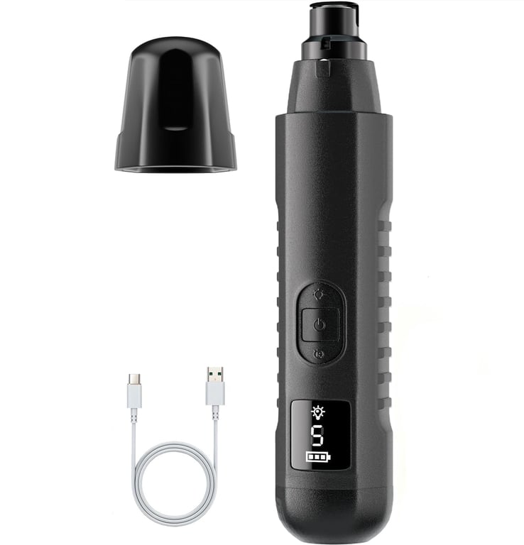 2026 New Silent Groom Pro Dog Nail Grinder, 5-Speed Dog Nail Grinder With Led Light, Quiet Painless Paws Grooming For Small Medium Large Dogs, USB Rechargeable thumbnail 3
