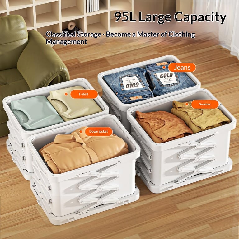 Foldable Plastic Storage Cabinet No Installation | Multi-Layer Organizer thumbnail 9