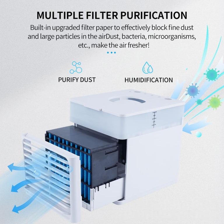 USB Portable Mini Silent Cooler | Personal Air Cooler & Humidifier thumbnail 5