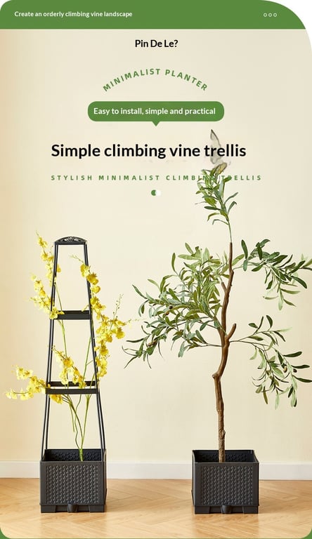 Climbing Plant Planter Box with Trellis | Vertical Garden Balcony thumbnail 16