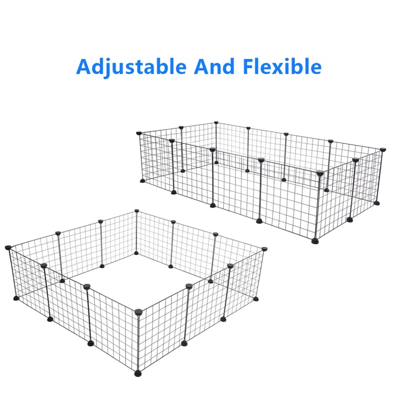 Portable Pet Playpen for Guinea Pigs & Rabbits | Metal Wire Cage thumbnail 20