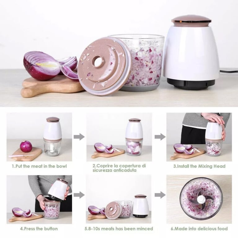 700ML Electric Food Processor Vegetable Chopper Multi Blender | Home & Kitchen thumbnail 8