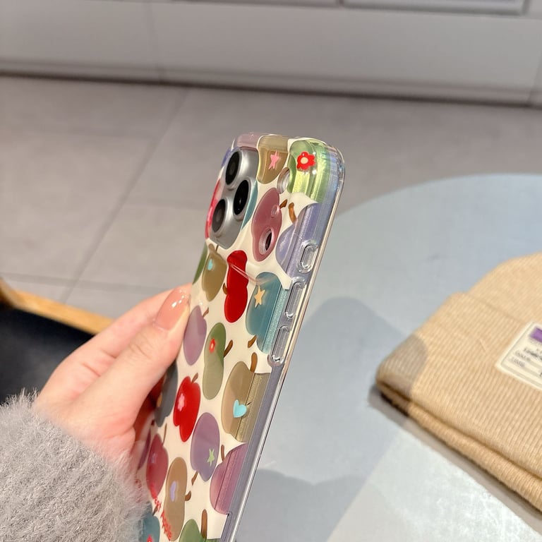 Electroplated Colorful Flower iPhone Case | Sweet Apple Design thumbnail 5