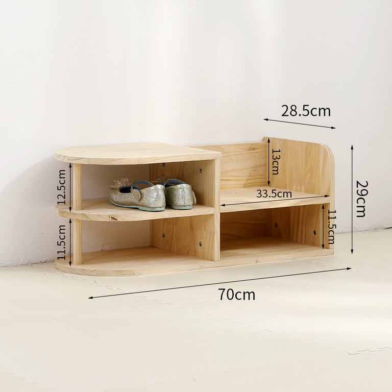 Children's Shoe-Changing Stool with Integrated Entryway Seating and Storage thumbnail 4
