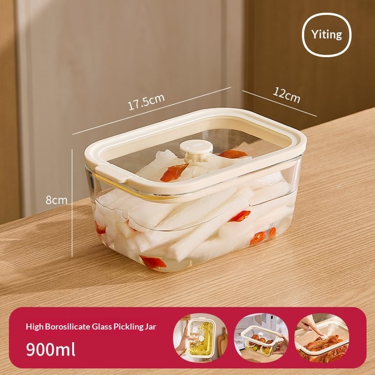 Kimchi Glass Airtight Storage Container with Exhaust Valve | Canada thumbnail 6