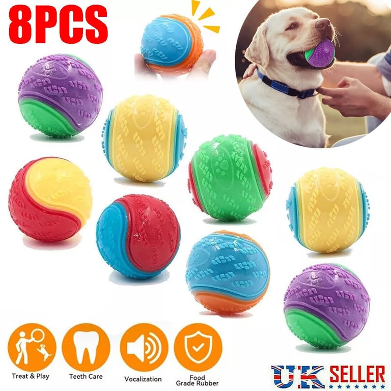 Scooby-Doo Squeaky Dog Balls Set of 8 | Teeth Cleaning Interactive Toys thumbnail 20