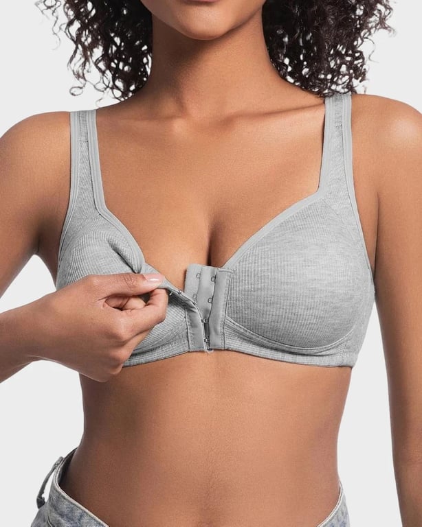Easy-On Front Closure Wireless Support Bra thumbnail 10