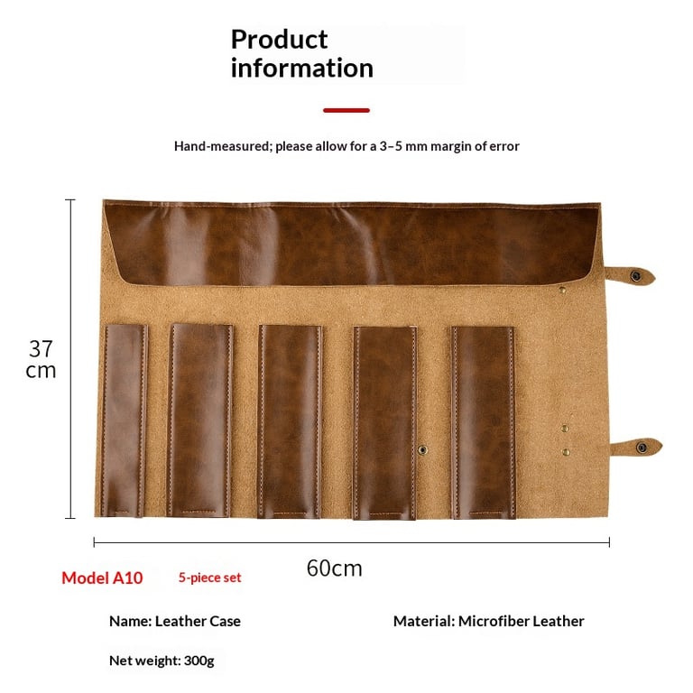 Portable Two-Tier Microfiber Leather Knife Storage Bag | Home & Kitchen thumbnail 16