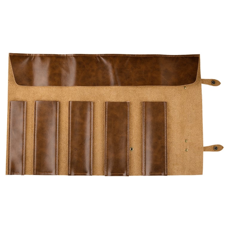 Portable Two-Tier Microfiber Leather Knife Storage Bag | Home & Kitchen thumbnail 10