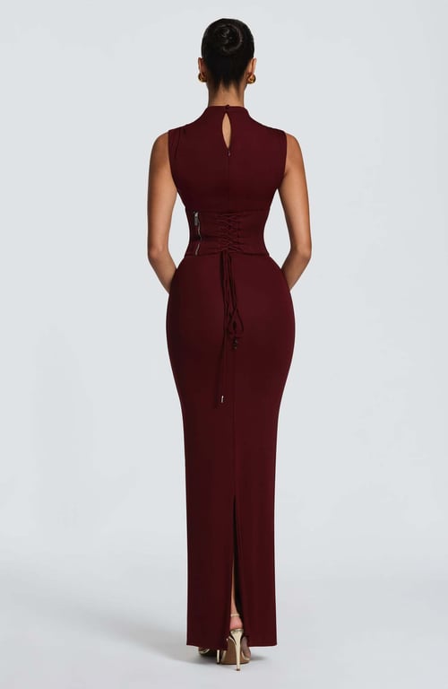 Women's Solid-Color Turtleneck Sleeveless Waist-Cinching Maxi Dress | Home & Kitchen thumbnail 13