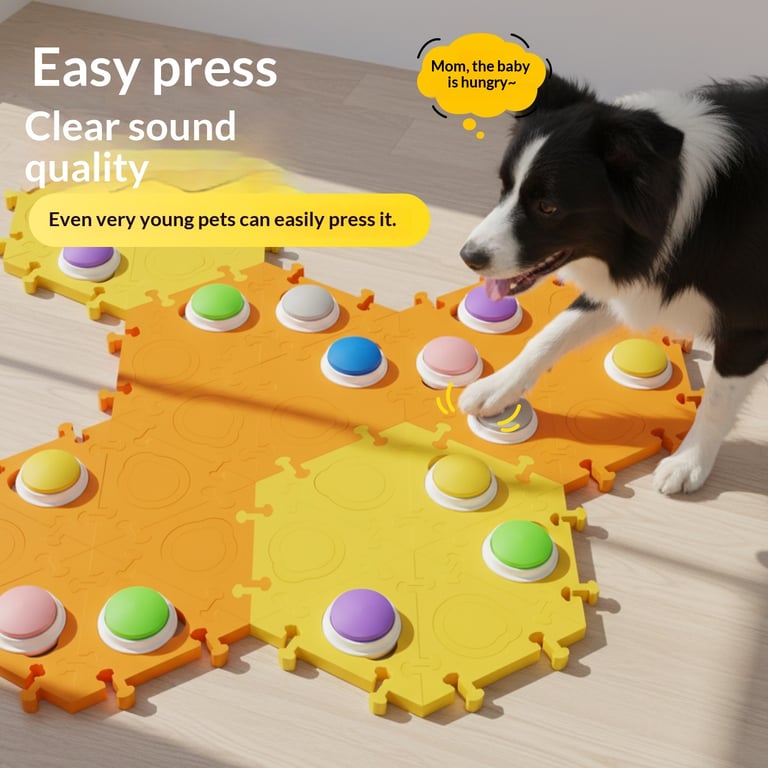 Dog Talking Button Sound-Producing Toy | Interactive Communication Mat