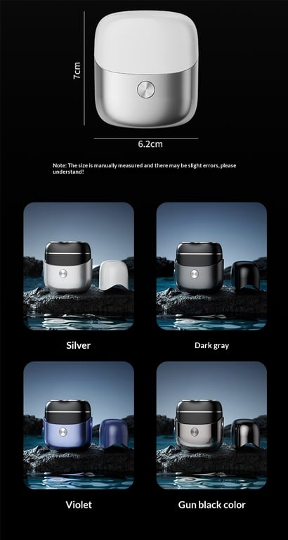 Full-Body Washable Dual-Head Magnetic Electric Shaver | Compact Travel thumbnail 5