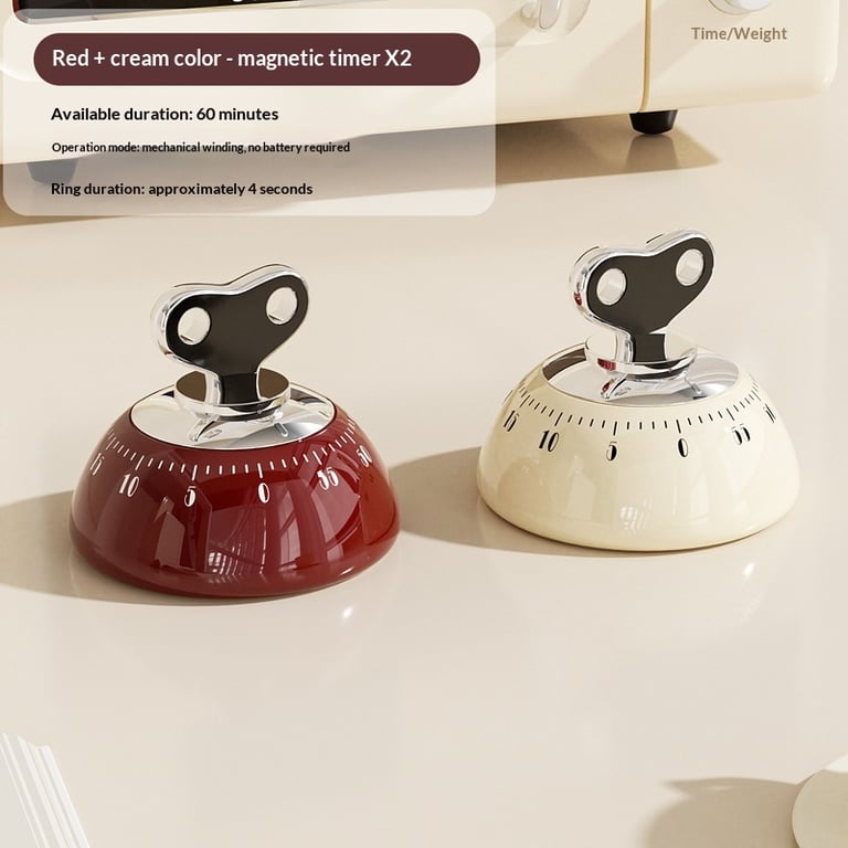 Magnetic Kitchen Timer Lite-Luxury Precise Countdown | Retro Design thumbnail 17