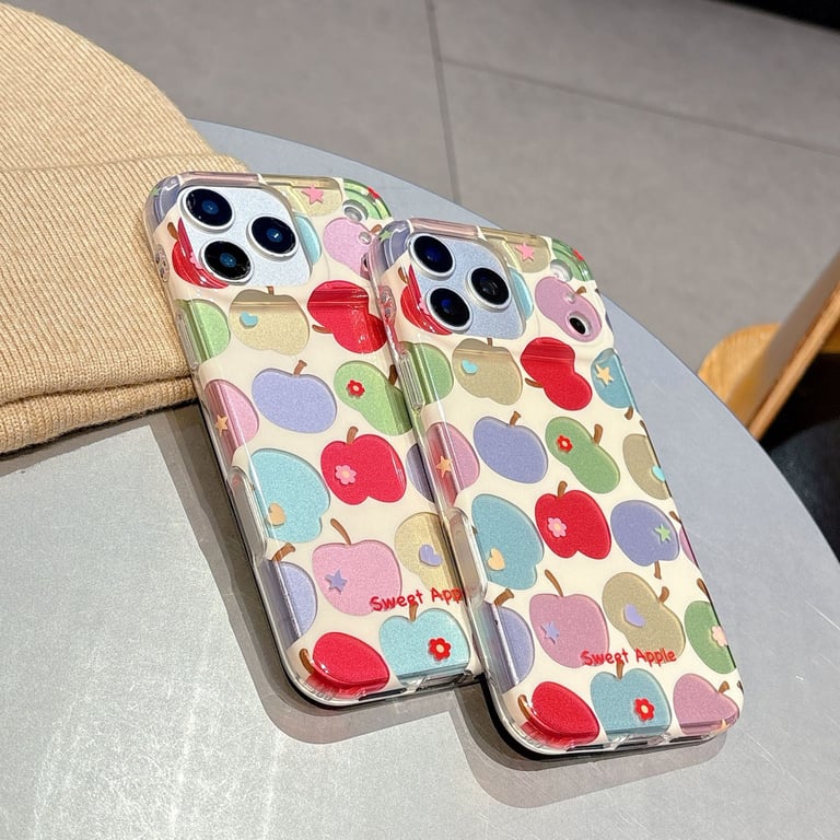 Electroplated Colorful Flower iPhone Case | Sweet Apple Design thumbnail 2