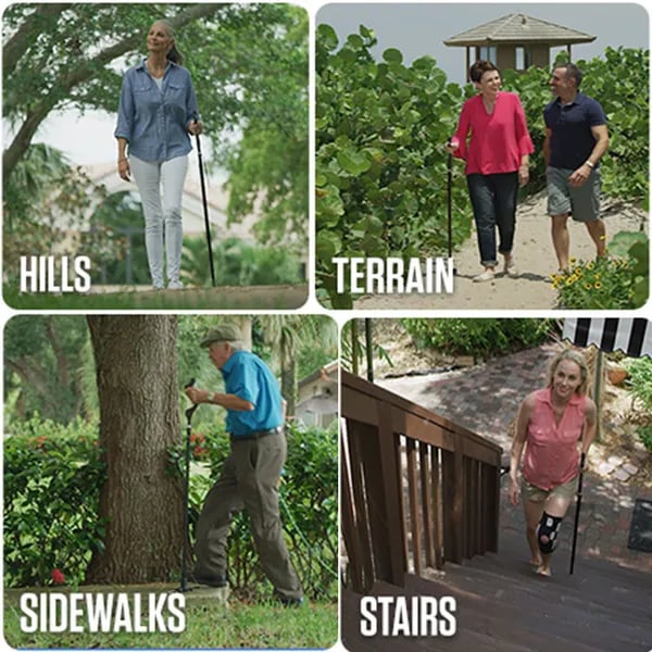 Adjustable Height Walking Stick | Ergonomic Hiking Cane thumbnail 5