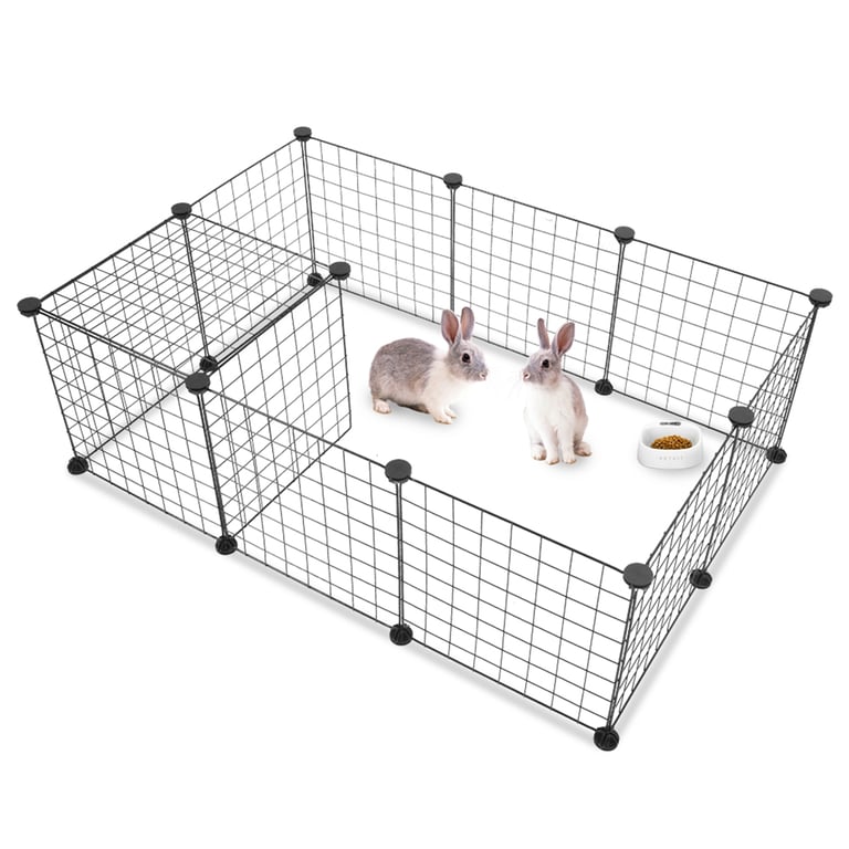 Portable Pet Playpen for Guinea Pigs & Rabbits | Metal Wire Cage thumbnail 16