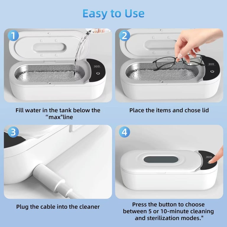 Portable UV Eyeglass Cleaner | Sanitize Glasses, Braces & Jewelry thumbnail 11