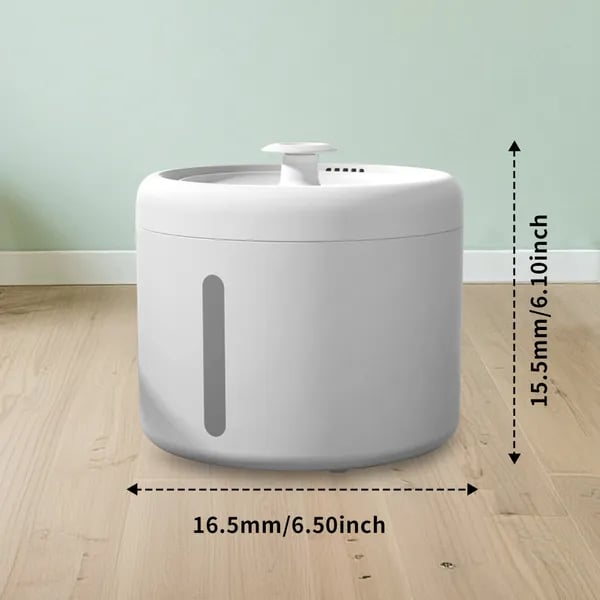 2500ML USB Round Pet Water Fountain, Automatic Cat Water Dispenser With Circulating Pump, Detachable For Easy Cleaning, Ultra-Quiet For Cats & Dogs