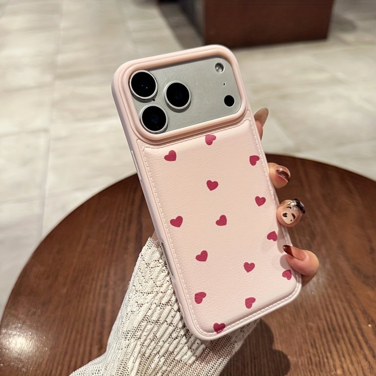 Loving-Heart Patterned Phone Case | Cute Protection for iPhone