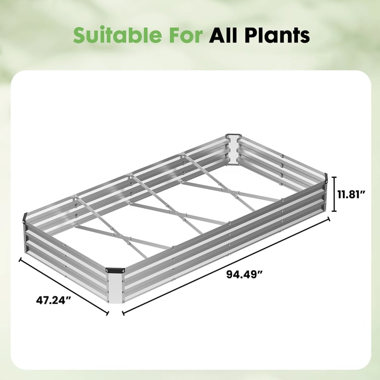 Galvanized Raised Garden Bed | Rust-Resistant Steel Planting Box thumbnail 18