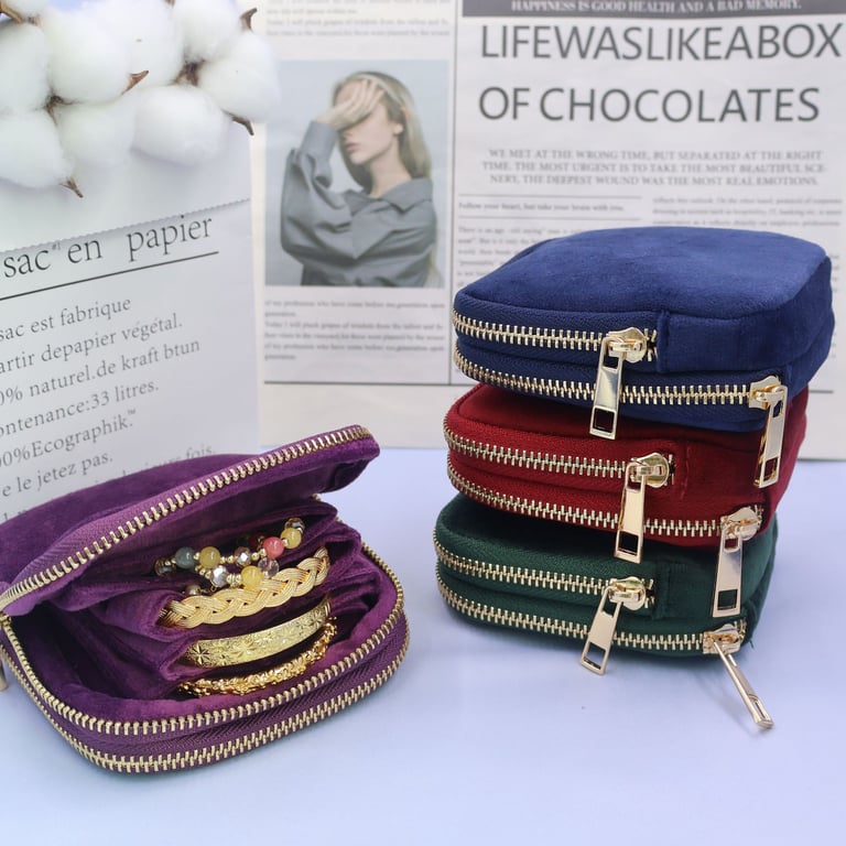 Velvet Bracelet Storage Jewelry Bag | Compact Travel Organizer thumbnail 3