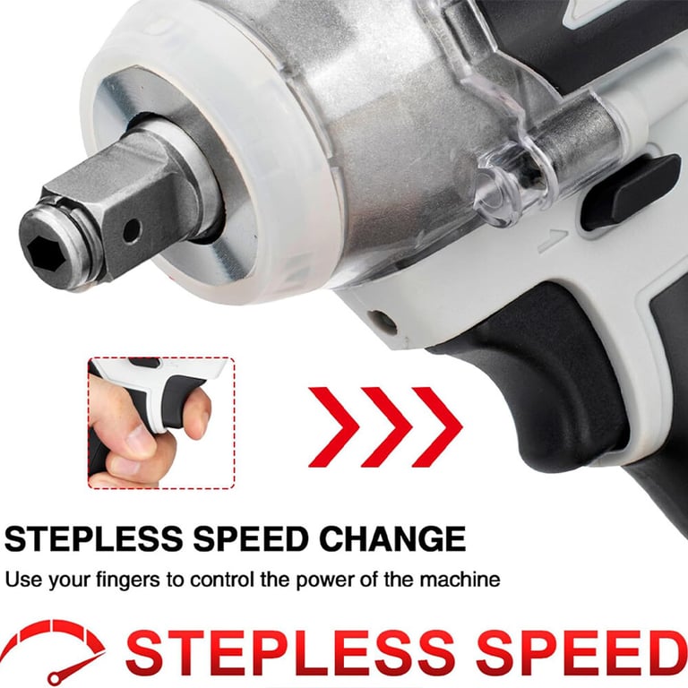 1000Nm Cordless Impact Wrench Drill Gun | 2 Battery Ratchet Driver thumbnail 17