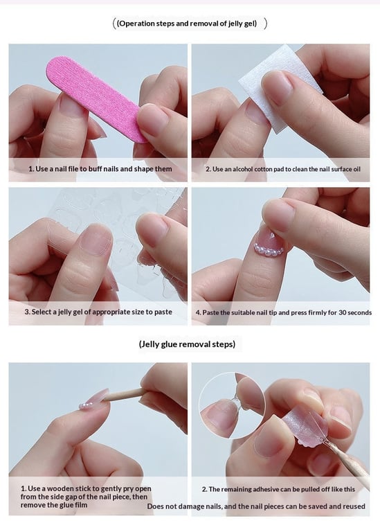 Light Pink Square Press-On Nails | Ultra-Thin Mid-Length Fake Nails thumbnail 6