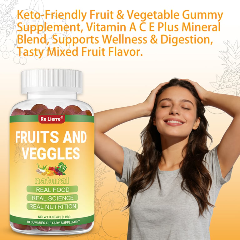 Ketogenic Diet Fruit and Vegetable Gummies | Keto-Friendly Supplement thumbnail 3