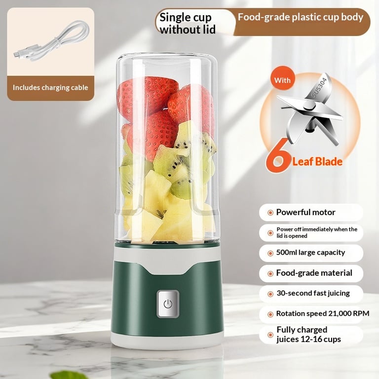 Portable USB Rechargeable Electric Juicer Cup | 500ML Blender thumbnail 12