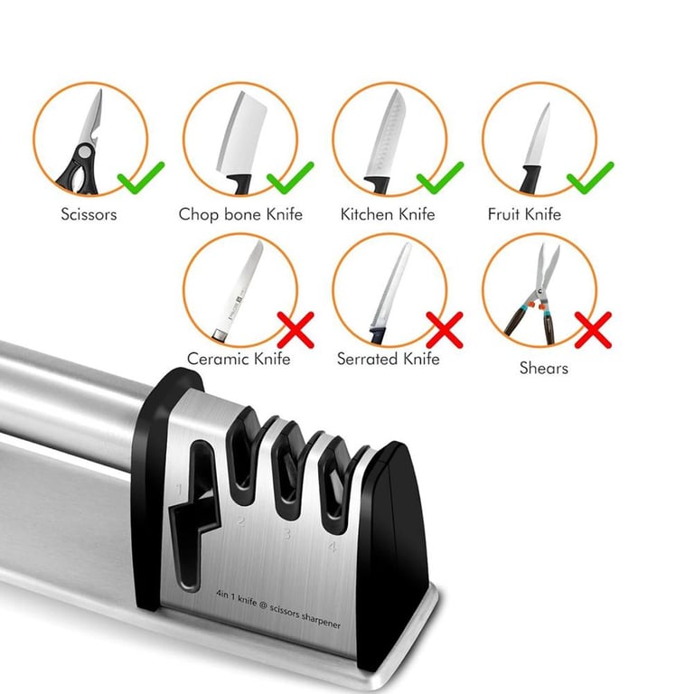 Non-Slip Kitchen Knife Sharpener | 4-Stage Professional Tool Canada thumbnail 7
