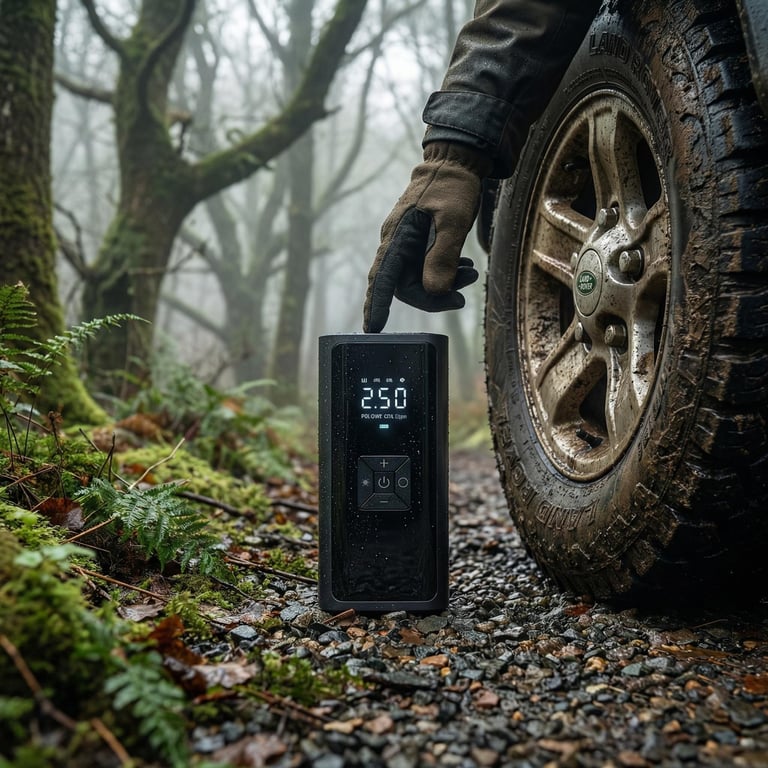 Portable Digital Tire Air Compressor | Vehicle-Mounted Inflation Tool thumbnail 3