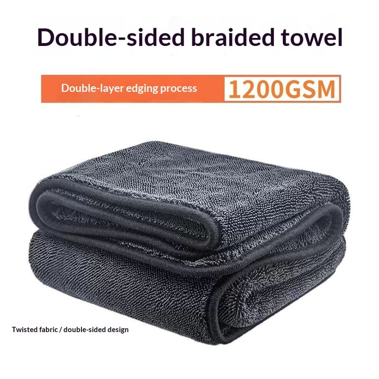 Braided Water Collecting Car Towel | 1200GSM Microfiber Drying