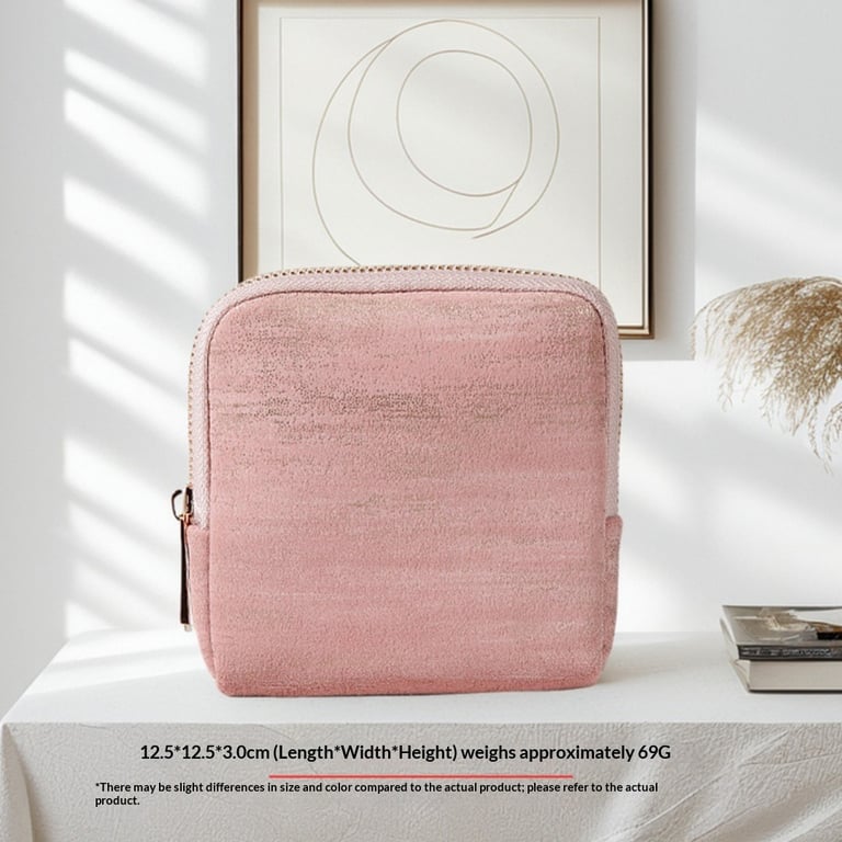 Velvet Cosmetic Bag with Tassel | Zippered Travel Pouch Canada thumbnail 6