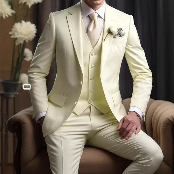 Elegant Business Banquet Suit Set For Men | Three-Piece Formal Wear thumbnail 7
