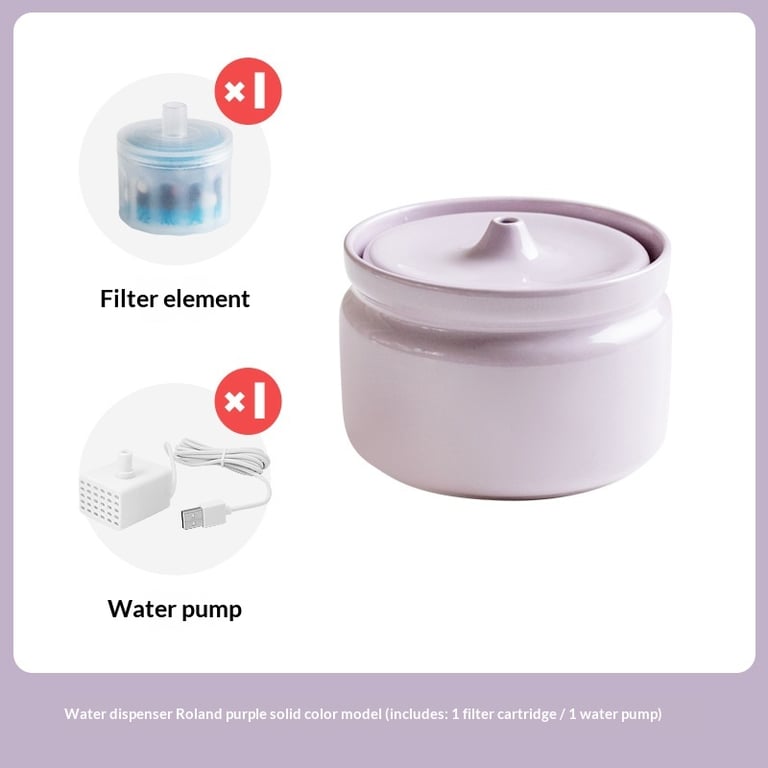 Cat Ceramic Automatic Circulating Filter Water Dispenser | Home & Kitchen thumbnail 3