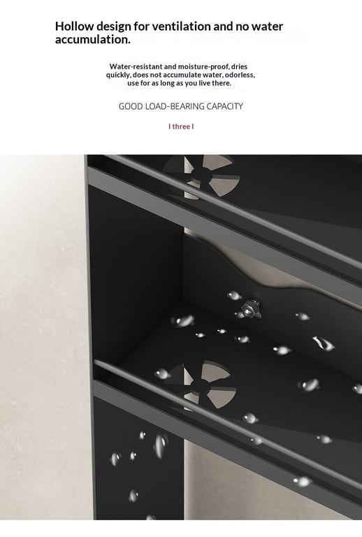 No-Drill Wall-Mounted Bathroom Shelf | Cosmetics Storage Rack Canada thumbnail 10