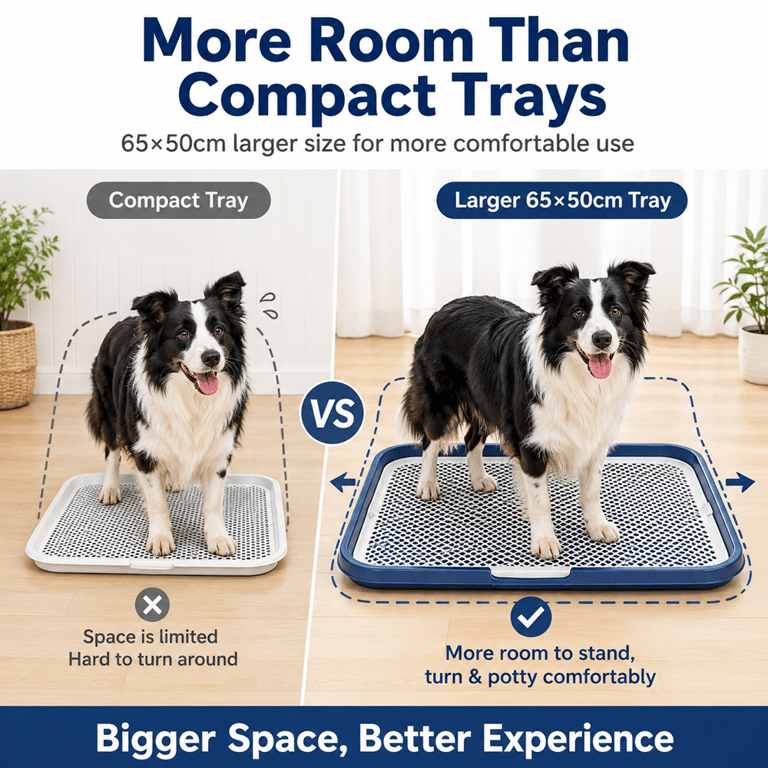 Dog Potty Tray With Removable Grating | Leak-Proof Indoor Toilet thumbnail 11