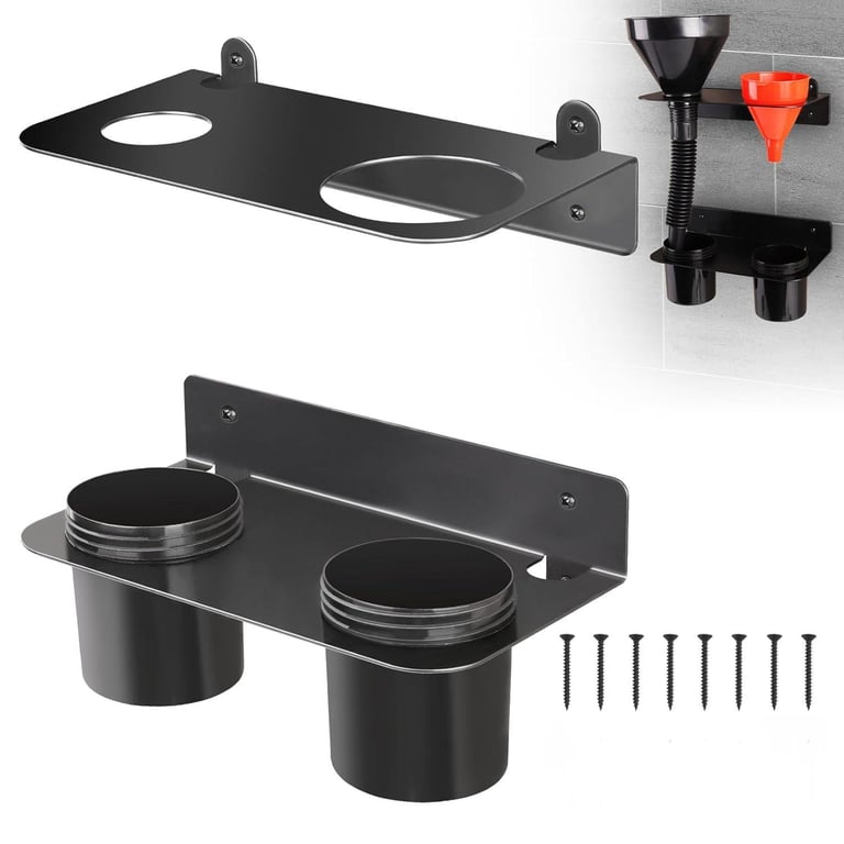 Wall-Mounted Funnel Paint Bottle Storage Rack | Home & Kitchen Organization thumbnail 2