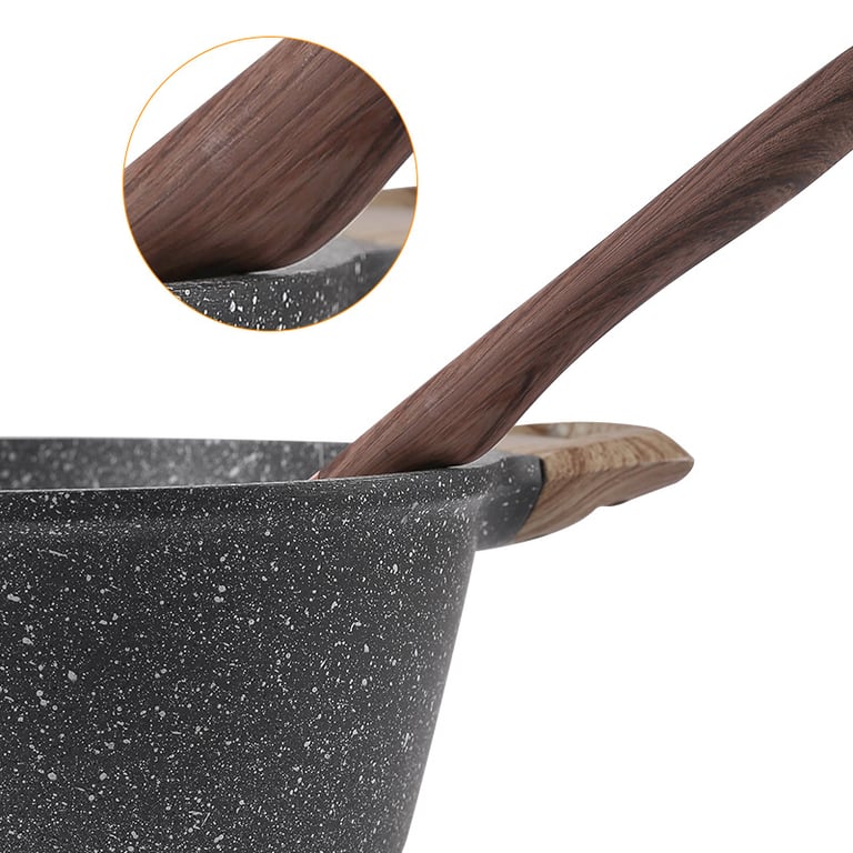 Silicone Wood-Grain Kitchen Utensil Set 12 Pieces Non-Stick Spatula thumbnail 12