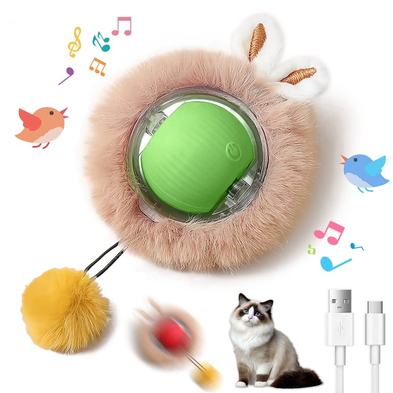 Interactive Motion Activated Cat Ball Toy with LED Lights | Captain Fam thumbnail 9