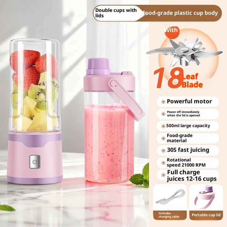 Portable USB Rechargeable Electric Juicer Cup | 500ML Blender thumbnail 6