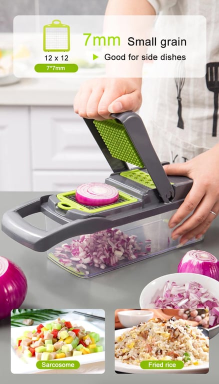 15-In-1 Vegetable Fruit Chopper Cutter for Home & Kitchen | Food Dicer Slicer thumbnail 12