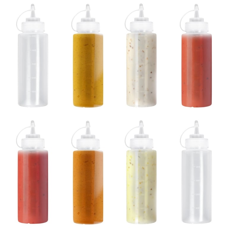 8 Pack Squeeze Sauce Bottles 500ml | Leak-Proof Condiment Dispensers thumbnail 13