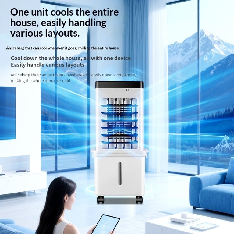 Portable Mini Cooling Fan With Oscillating Blades thumbnail 5