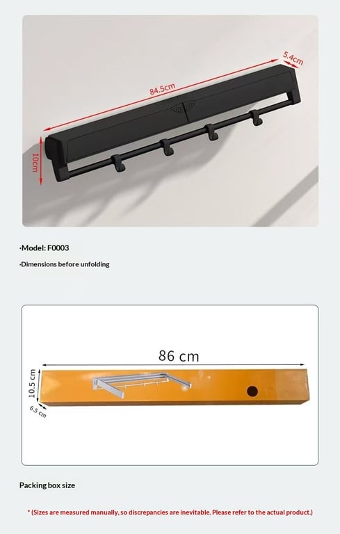 Wall-Mounted Folding Clothes Drying Rack | Space-Saving Design thumbnail 5