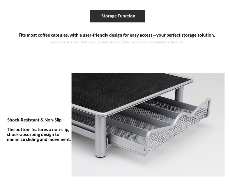 Coffee Capsule Box Countertop Drawer-Style Coffee Rack | Home & Kitchen thumbnail 6