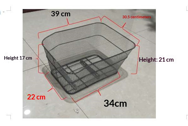 Mountain Bike Rear Rack Basket | Durable Metal Mesh Storage thumbnail 9